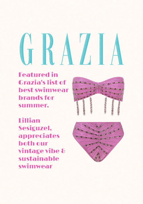Grazia Magazine: best swimwear brands for summer - Oceanus Swimwear