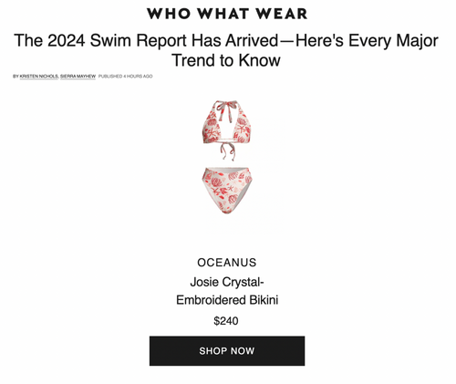 Who What Wear - The 2024 Swim Report Has Arrived—Here's Every Major Trend to Know
