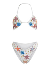 Marissa Hand Embroidered Luxe Bikini Top White