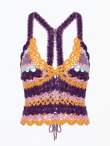 Crochet Purple Crop Top