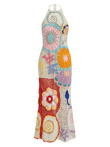 Kaia Crochet Coral Multi Maxi Dress