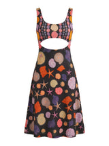Midnight Reef Cut-Out Mini Dress