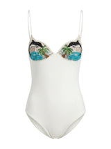 Dolphin One Piece Swimsuit White in Stock