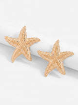 Gold Starfish Earrings