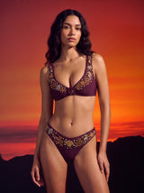 Coral Bikini Burgundy With Ring