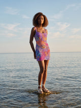 Lilac Coral Muse Mini Dress