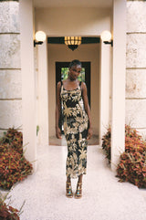 Tropica Black Gold Mesh Maxi Dress