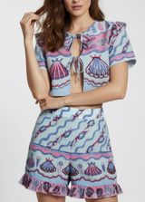 Blue Orabella Dream Top - Oceanus x Zandra Rhodes