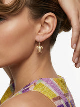 Sea Turtle Sparkle Hoops Earrings