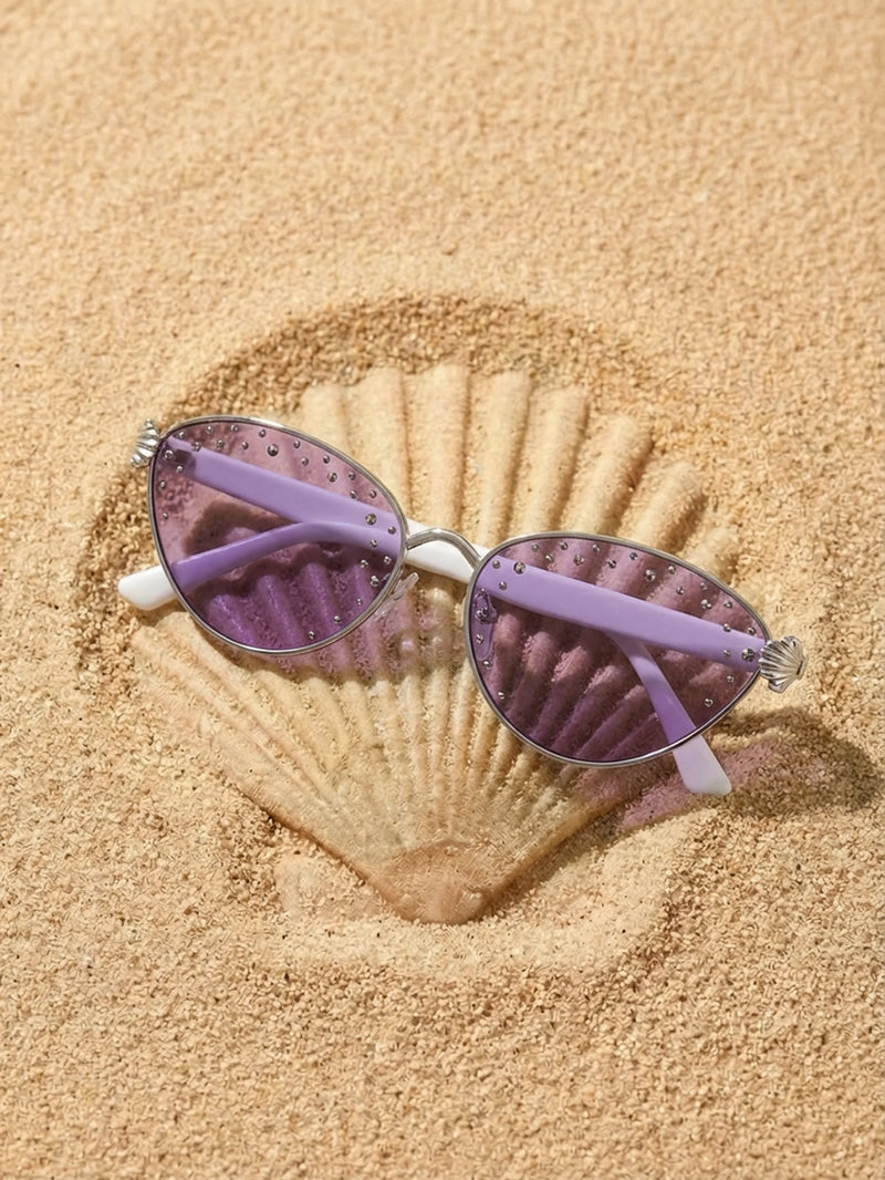 Oceanus x SOJOS Darling Sunglasses Purple