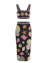 New York Hand-Embroidered Top Multi Colour