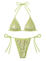 Sienna Sequin Embroidery Bikini Top Multi Colour in Stock