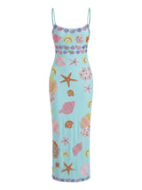 New York Strapped Dress Blue in Stock