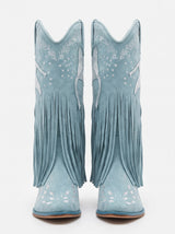 Manta Ray Long Boots Blue