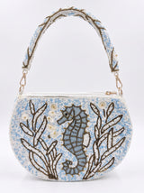 Seahorse Blue White Bag