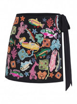 Arizona Embroidered Mini Skirt Black