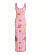 New York Bold Strapped Maxi Dress - Multi Colour