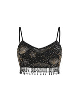 Whispering Waves Black Co-ord Top X Jvmilya