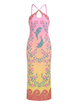 Dolphin Hand Beaded Maxi Dress