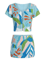 Maya Petal Hand Beaded Top Multi Colour Oceanus x By Poppy