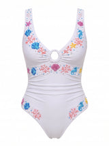 Oceanus Pearl Tide White Swimsuit