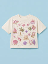 Beach Vibe Kids White T-shirt