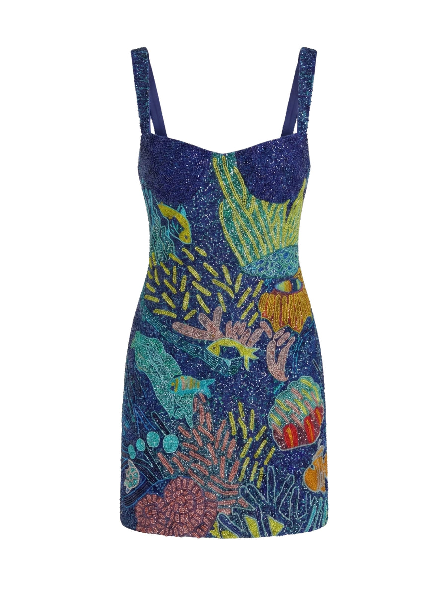 Navy Coral Muse Mini Dress