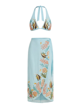 Curve Moorish Idol Co-ord Long Skirt Blue