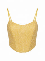 Yellow Beaded Top