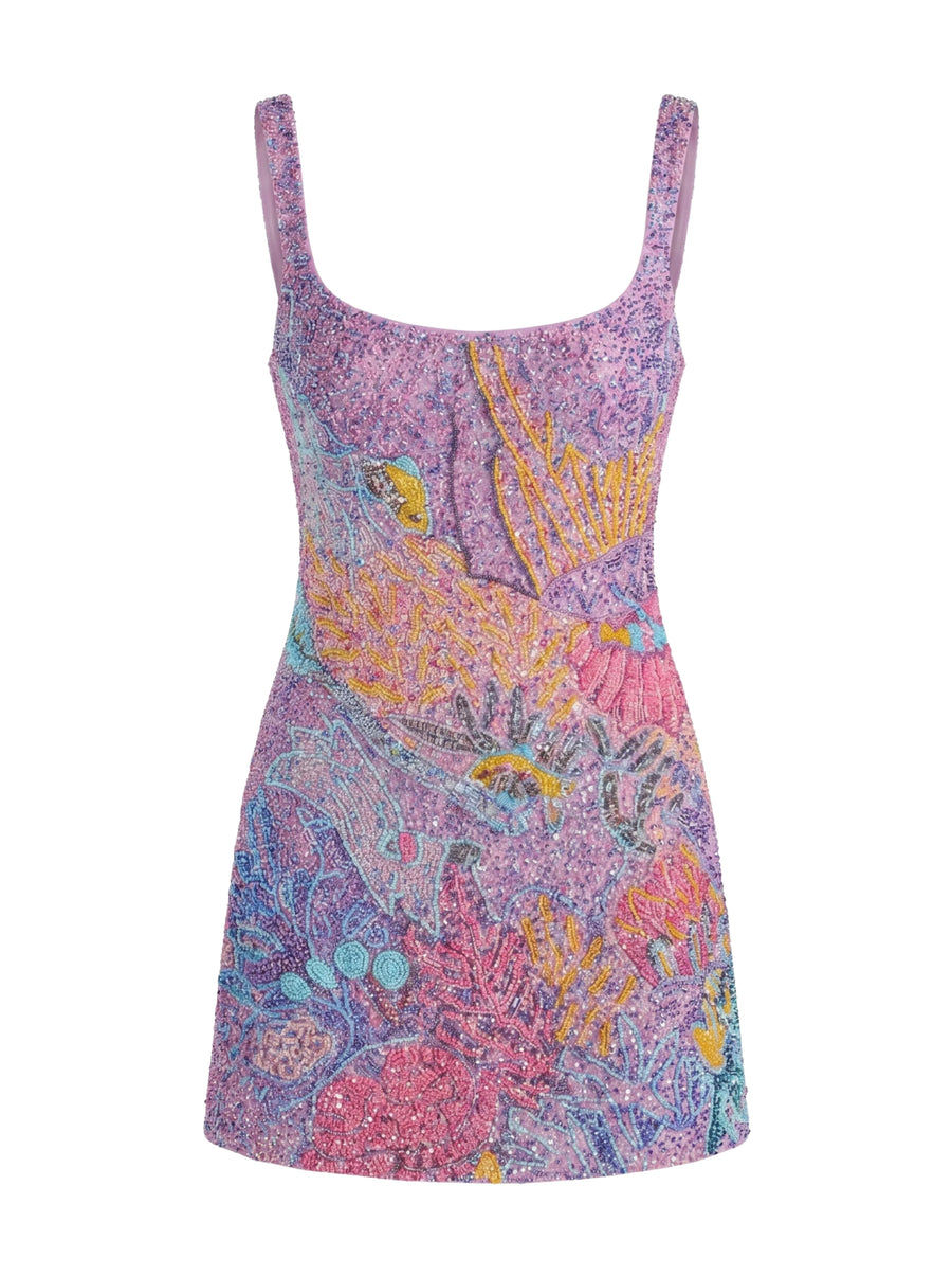 Lilac Coral Muse Mini Dress