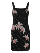 Gala Embellished Black Mini Dress