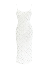 Calliope Luxury Crystal Maxi Party Dress White