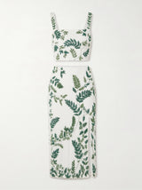 Green Leaf Co-ord Long Dress
