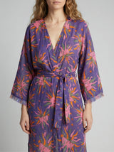 Kimono Blue Face Flower