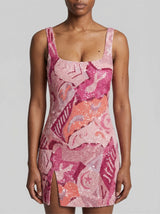 Boston Vibrant Hand-Beaded Pink Dress