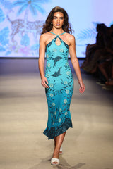 Dolphin Halterneck Maxi Dress