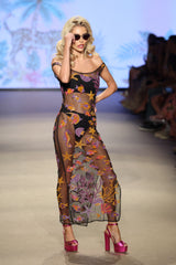 Coraline Black Sheer Maxi Dress