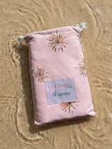 Oceanus x Alwann Callie Double-Sided White & Pink Luxe Towel