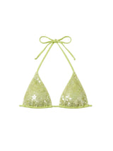 Sienna Sequin Embroidery Bikini Top Multi Colour in Stock