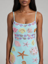 New York Strapped Dress Blue in Stock