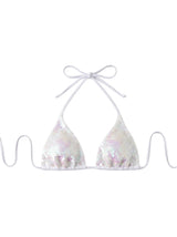 Sienna Sequin Embroidery Bikini Top Multi Colour in Stock