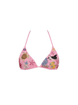 Manta Ray and Turtle Multi color Hand-Beaded Bikini Top