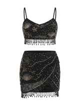 Whispering Waves Black Co-ord Top X Jvmilya