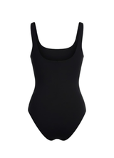 Black swimsuit on a white background