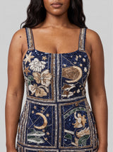 Talia Hand Beaded Multi-Coloured Crystal Party Dress