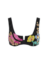 Colorful Flower Bikini Top