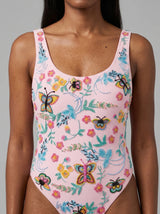 Alabama Floral Hand Embroidered One Piece Swimsuit Multi Colour