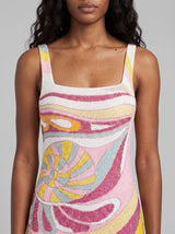 Mare Wave Pink Beaded Mini Dress