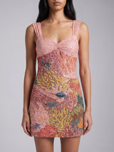 Coral Dreamscape Dress