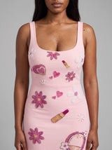 Totally Spies Lycra Long Dress Cosmetic Pink